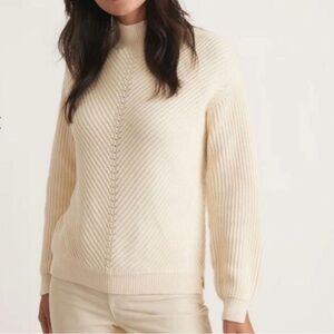 Marine Layer Skylar Mock neck Knit Wool Blend Pullover Sweater XL